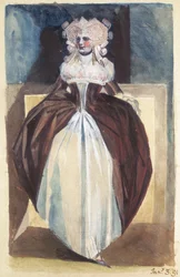 Frau im Kostüm des 17. Jahrhunderts, 1791